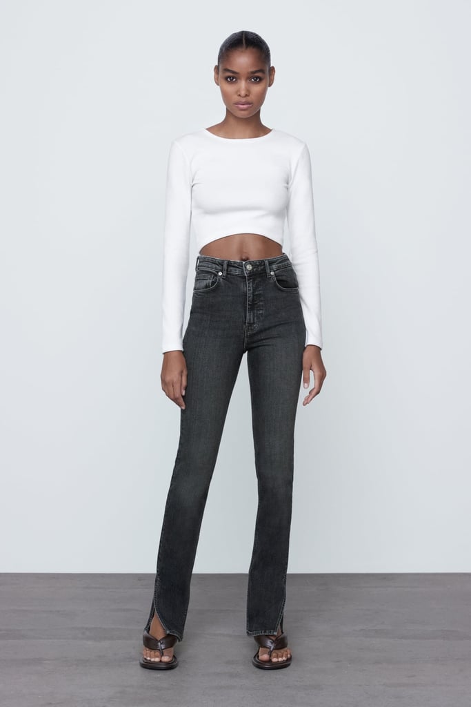 Zara Hi Rise Split Skinny Jeans | The Best Jeans at Zara | POPSUGAR ...