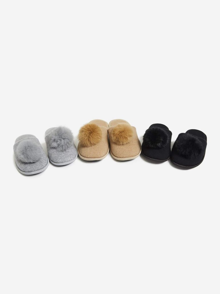 pom pom slippers uk