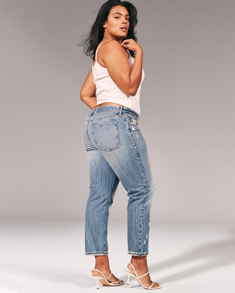 women's low rise boyfriend jeans