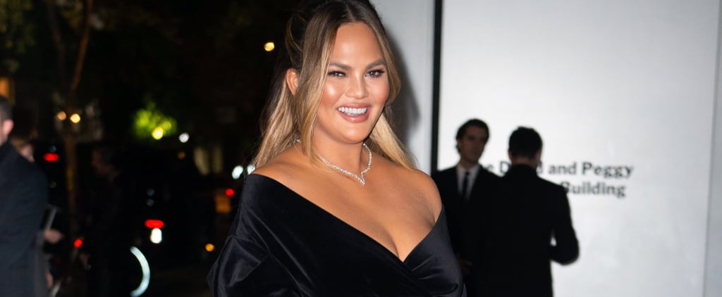 Chrissy Teigen Black Velvet Dress WSJ Awards November 2018