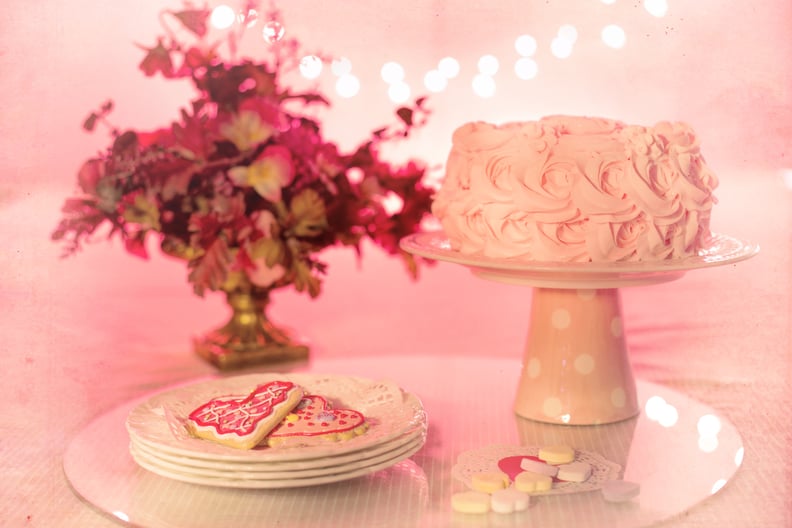 Valentine's Day Zoom Background: Pink Cake