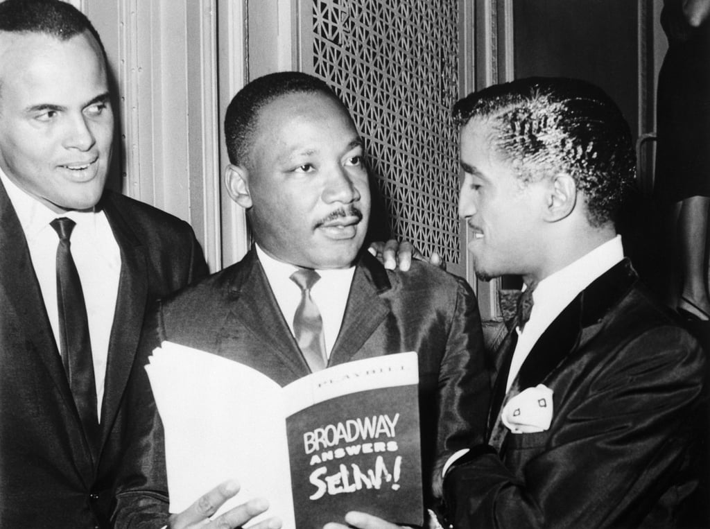 Harry Belafonte, Martin Luther King Jr, and Sammy Davis Jr.