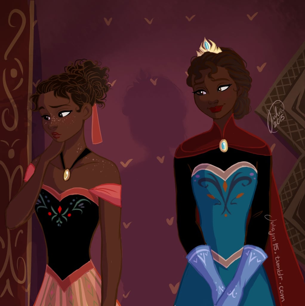 Anna And Elsa Disney Princesses Of Different Races Popsugar Love 9471