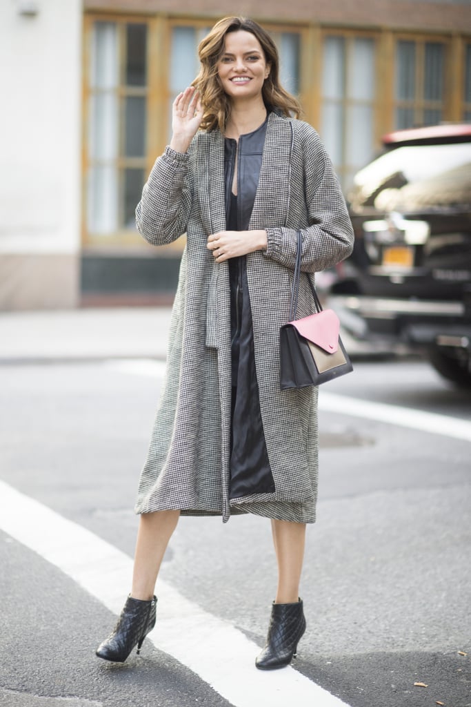 This all-gray outfit looked cute and cozy on model Barbara Fialho.