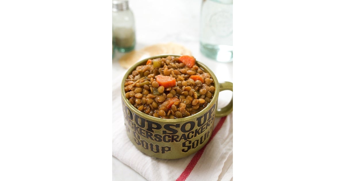 Roasted Garlic Lentil Soup Healthy Lentil Recipes POPSUGAR Fitness