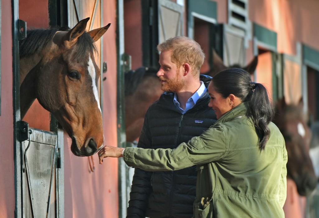 Meghan and Harry With Horses on Morocco Tour February 2019