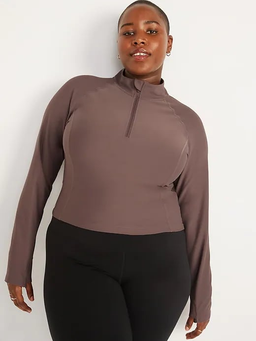 Old Navy PowerSoft Cropped Quarter-Zip Performance Top for Women