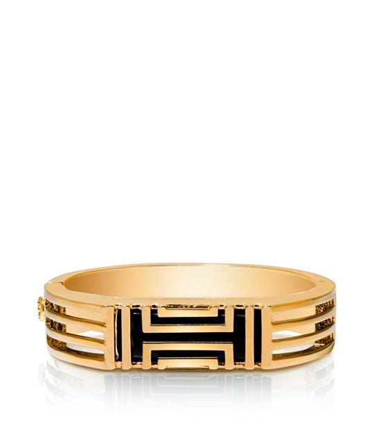 Tory Burch For Fitbit Metal Hinged Bracelet in Gold ($195)