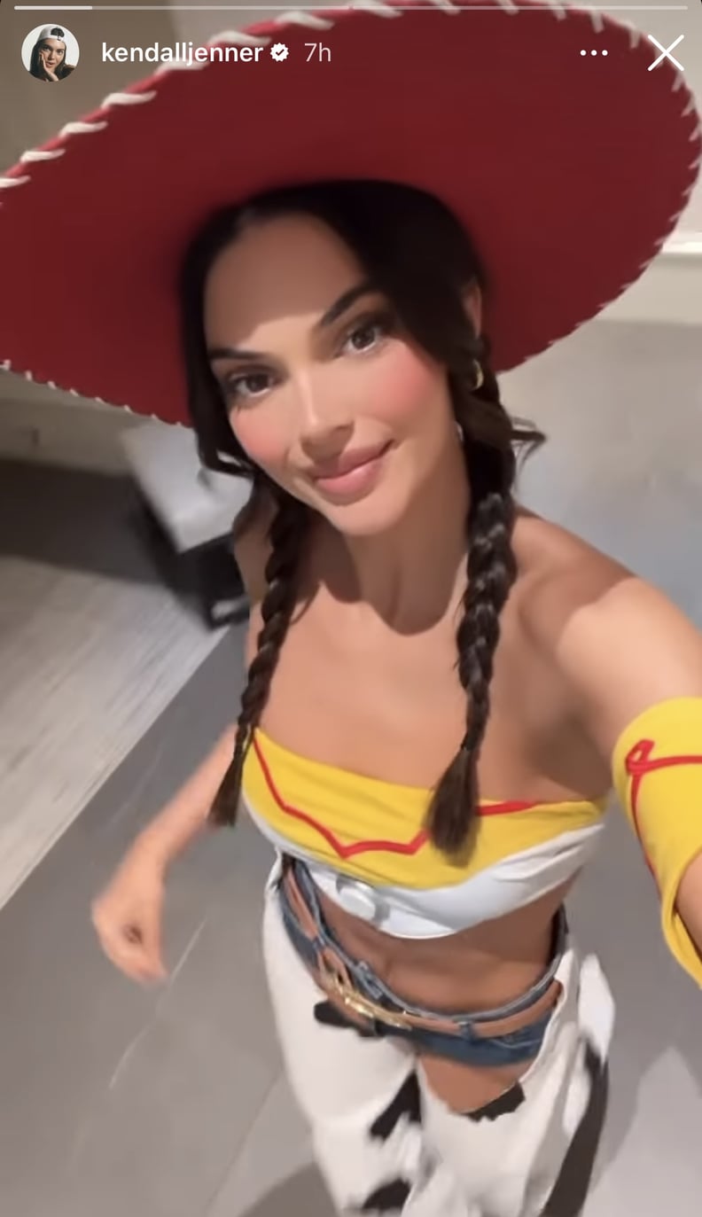 Kendall Jenner's Toy Story Jessie Halloween Makeup and Hairstyle