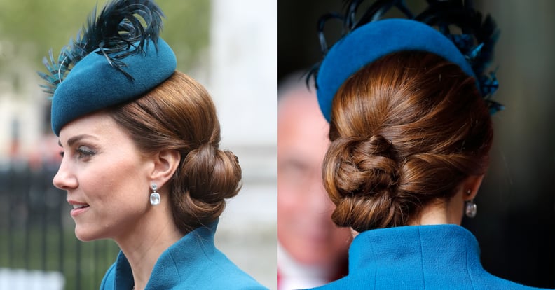 Kate Middleton's Complicated Side Chignon, 2019