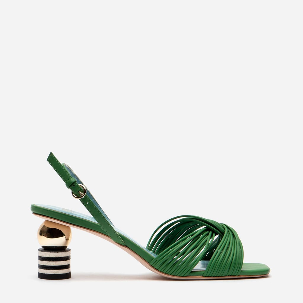 Frances Valentine Alison Leather Slingback Green