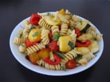 Pasta With Roasted Vegetables and Peaches