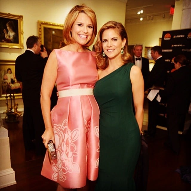 Savannah Guthrie showed off her baby bump in a cute photo with Today colleague Natalie Morales. 
Source: Instagram user savannahguthrie