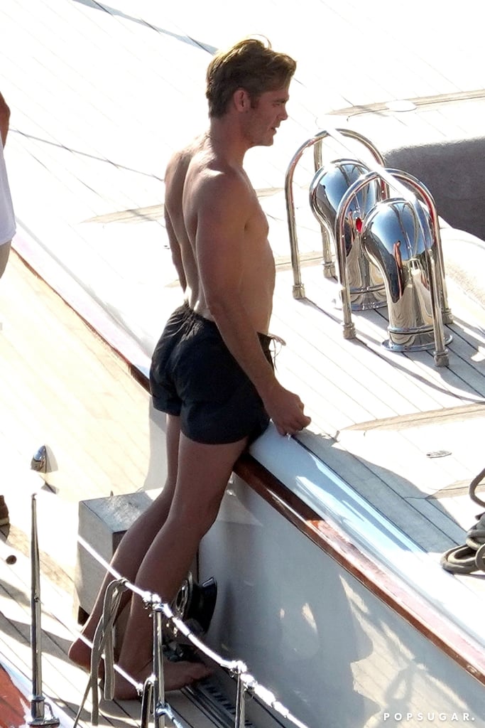 Chris Pine Shirtless in Italy Pictures August 2018