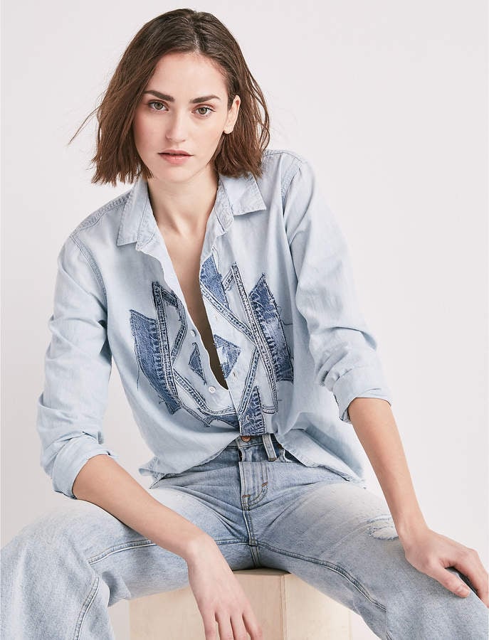 lucky brand chambray shirt