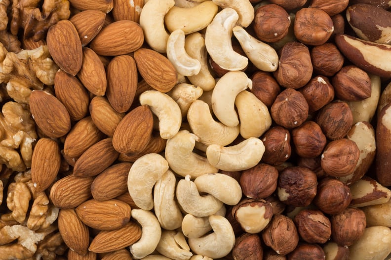 Mix of various high-protein nuts.