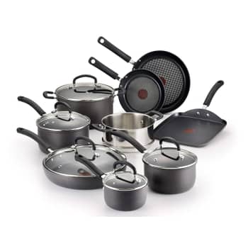 T-fal Simply Cook Prep and Cook Nonstick 17pc Set - Red