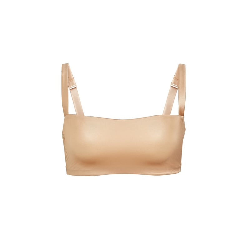 Skims Stretch Satin Bralette in Honey