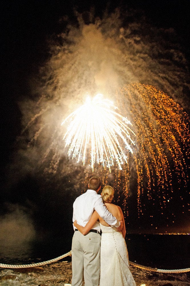 Fireworks lit up the Mexican skies for this couple's exotic nuptials.
Fireworks lit up the Mexican skies for this couple's exotic nuptials.