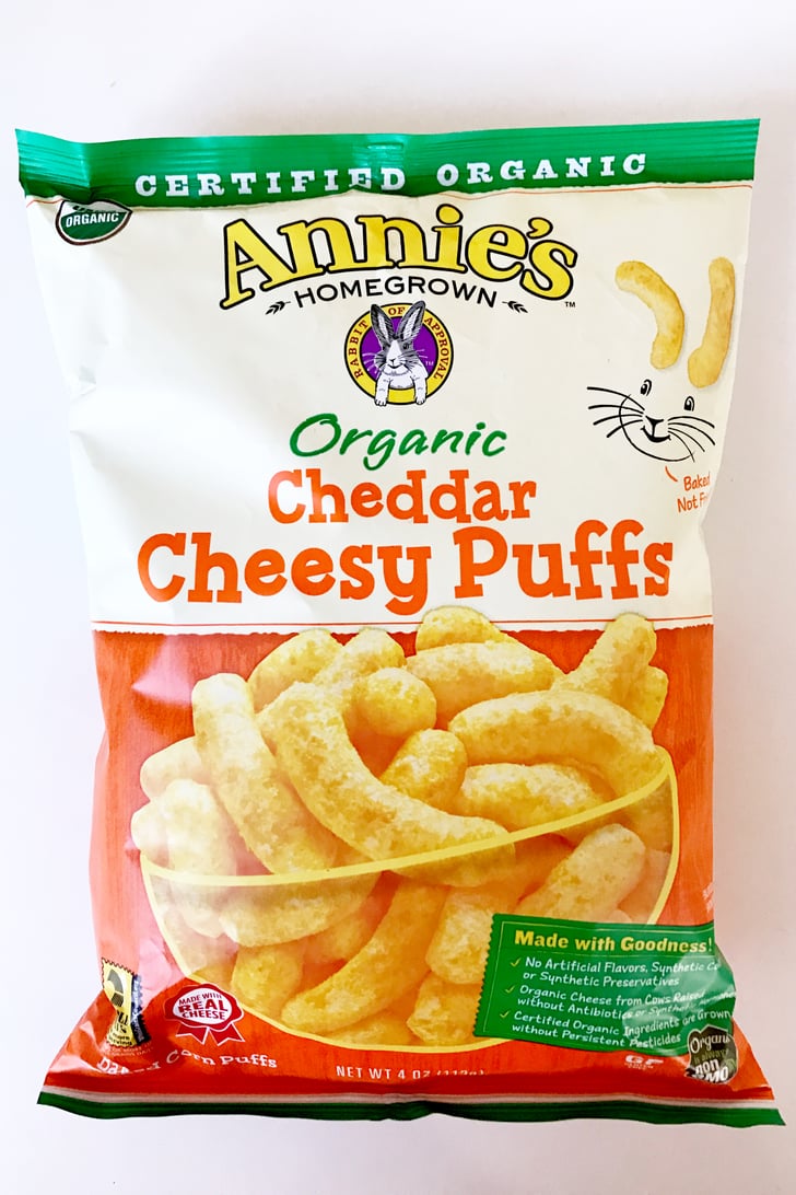 Annie's Organic Cheddar Cheesy Puffs Best New Cheesy Snacks 2017
