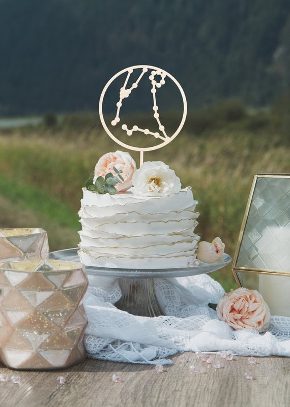 Celestial Wedding Cake Topper
