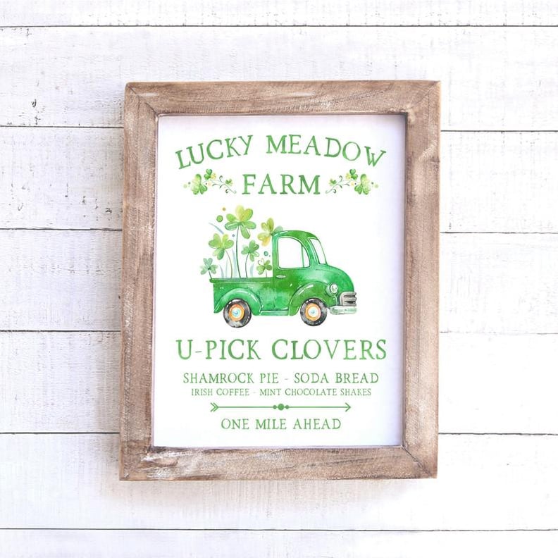 St. Patrick's Day Clover Truck Printable