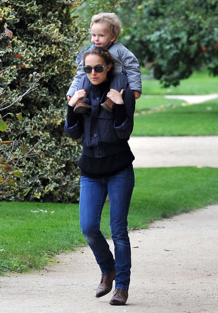 Natalie Portman With Aleph in Paris 2013 | POPSUGAR Celebrity