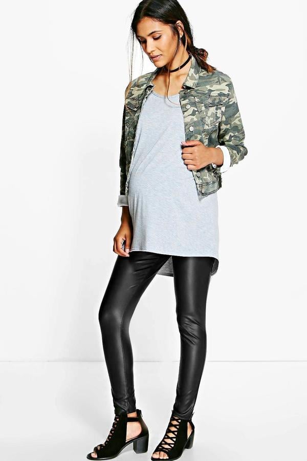 Boohoo Maternity Ivy Leather Look Leggings