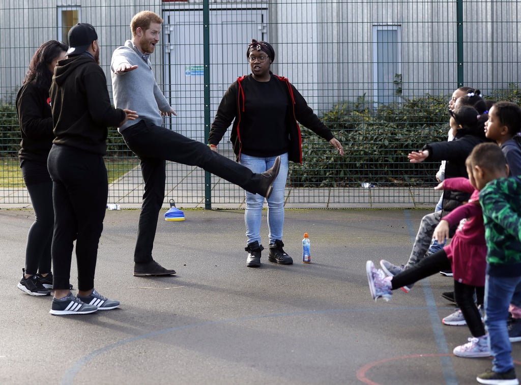 Prince Harry Playing With Kids During Fit and Fed Visit 2018