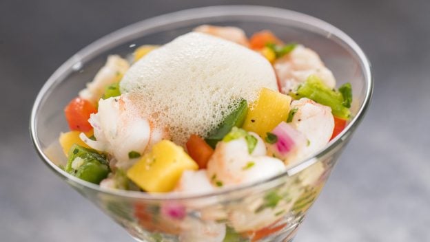 Shrimp Ceviche With Lime-Mint Foam