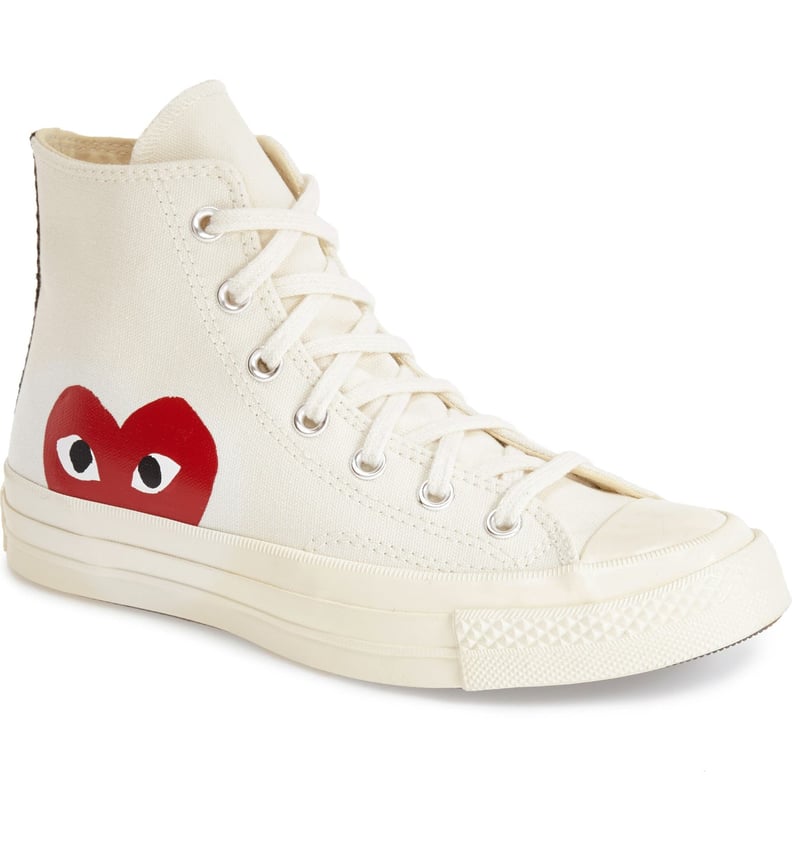 A Vintage Look: Comme De Garcons x Converse Chuck Taylor Hidden Heart High Top Sneaker