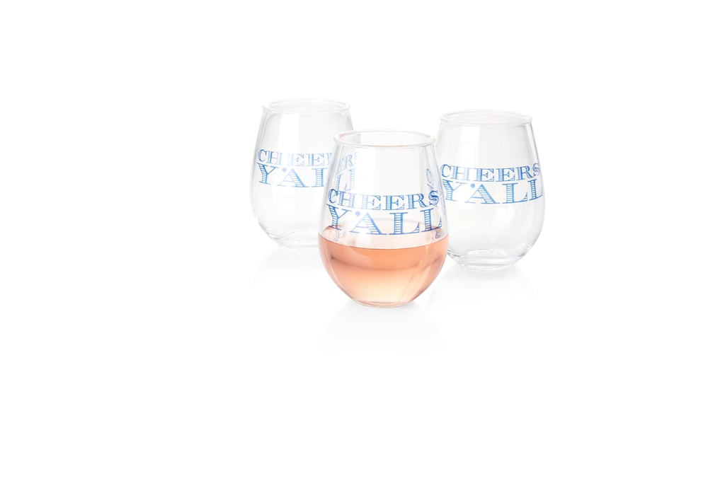 Crate & Barrel x Draper James Cheers Y'all Wine Glass ($9 each)