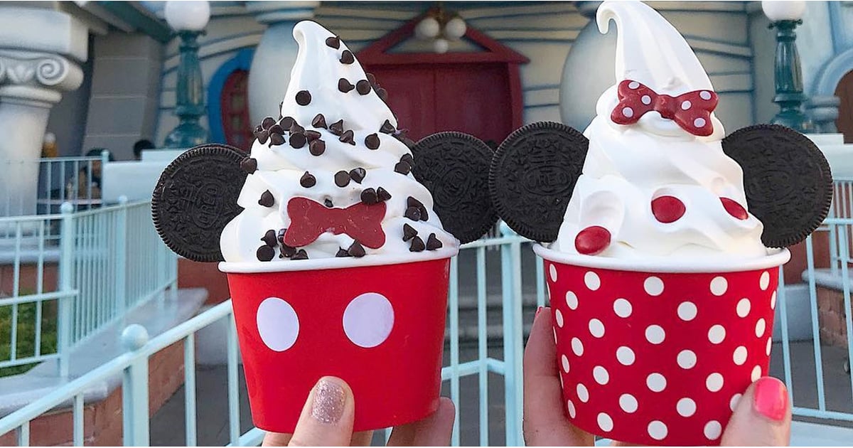 Disneyland Mickey and Minnie Soft Serve Ice Cream 2018 POPSUGAR Food