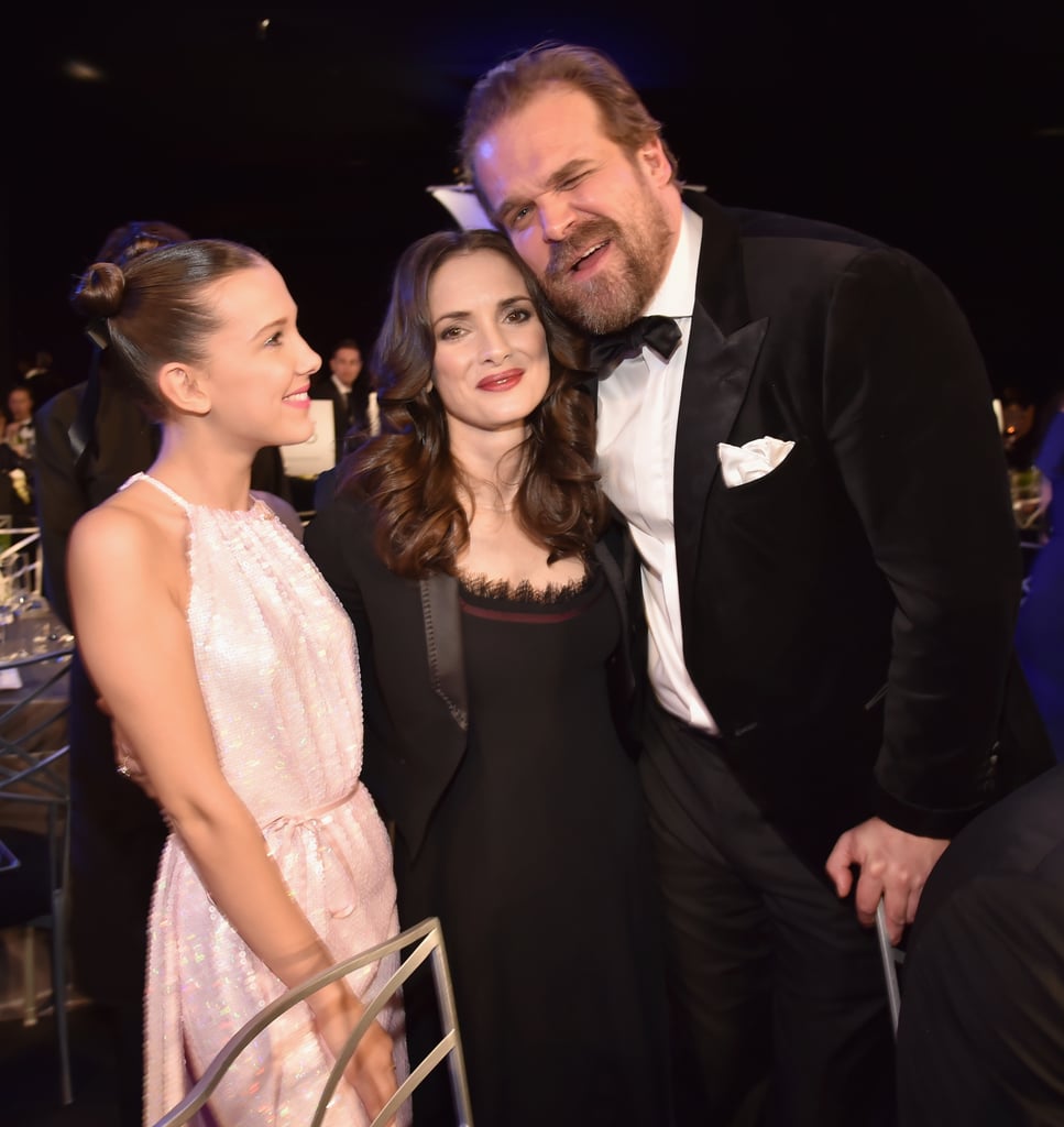 Millie Bobby Brown and David Harbour at the 2018 SAG Awards POPSUGAR(02)