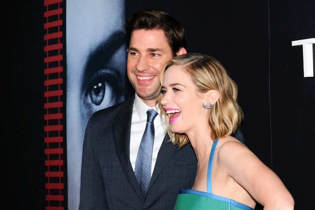 Emily Blunt and John Krasinski at Girl on the Train Premiere