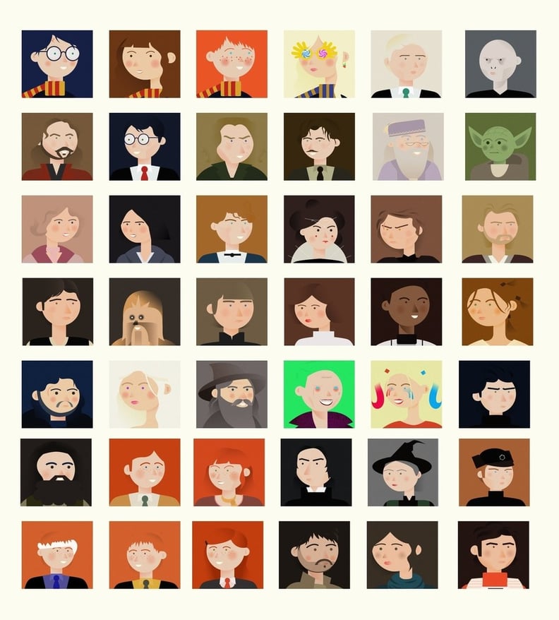 A Collection of Penley's "Minimal Pop Culture" Characters