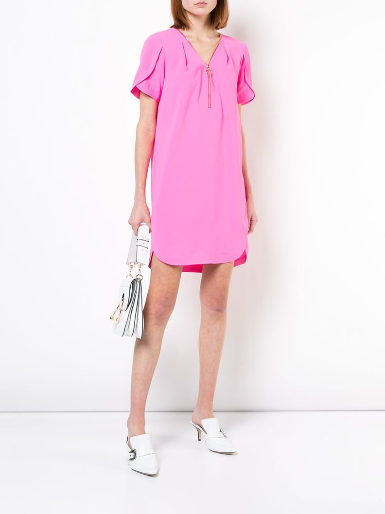 Victoria Beckham Pink Dress in NYC 2018 | POPSUGAR Fashion