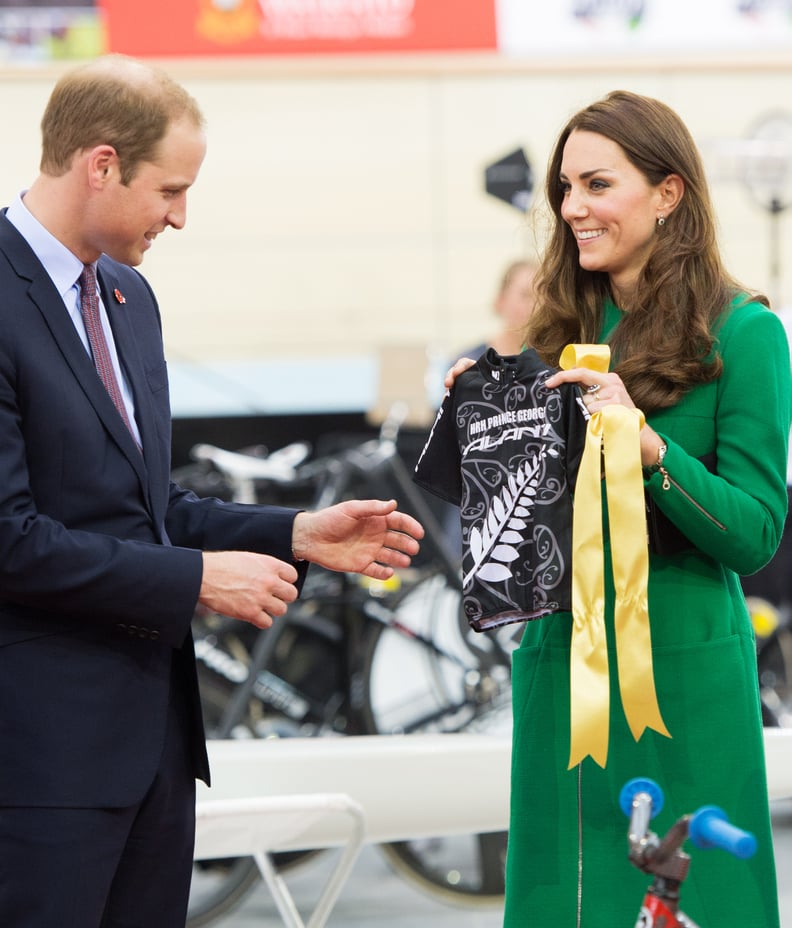 When they received a mini cycling jersey for George.