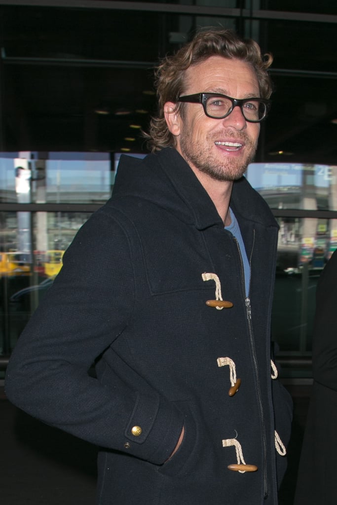Simon Baker made a handsome arrival in France on Tuesday.