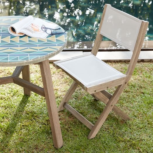 Portside Outdoor Folding Textilene Bistro Chair