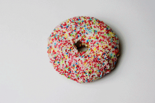Doughnuts still look delicious after you bite them.