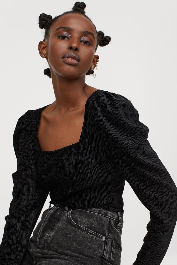 H&M Puff-sleeved Top