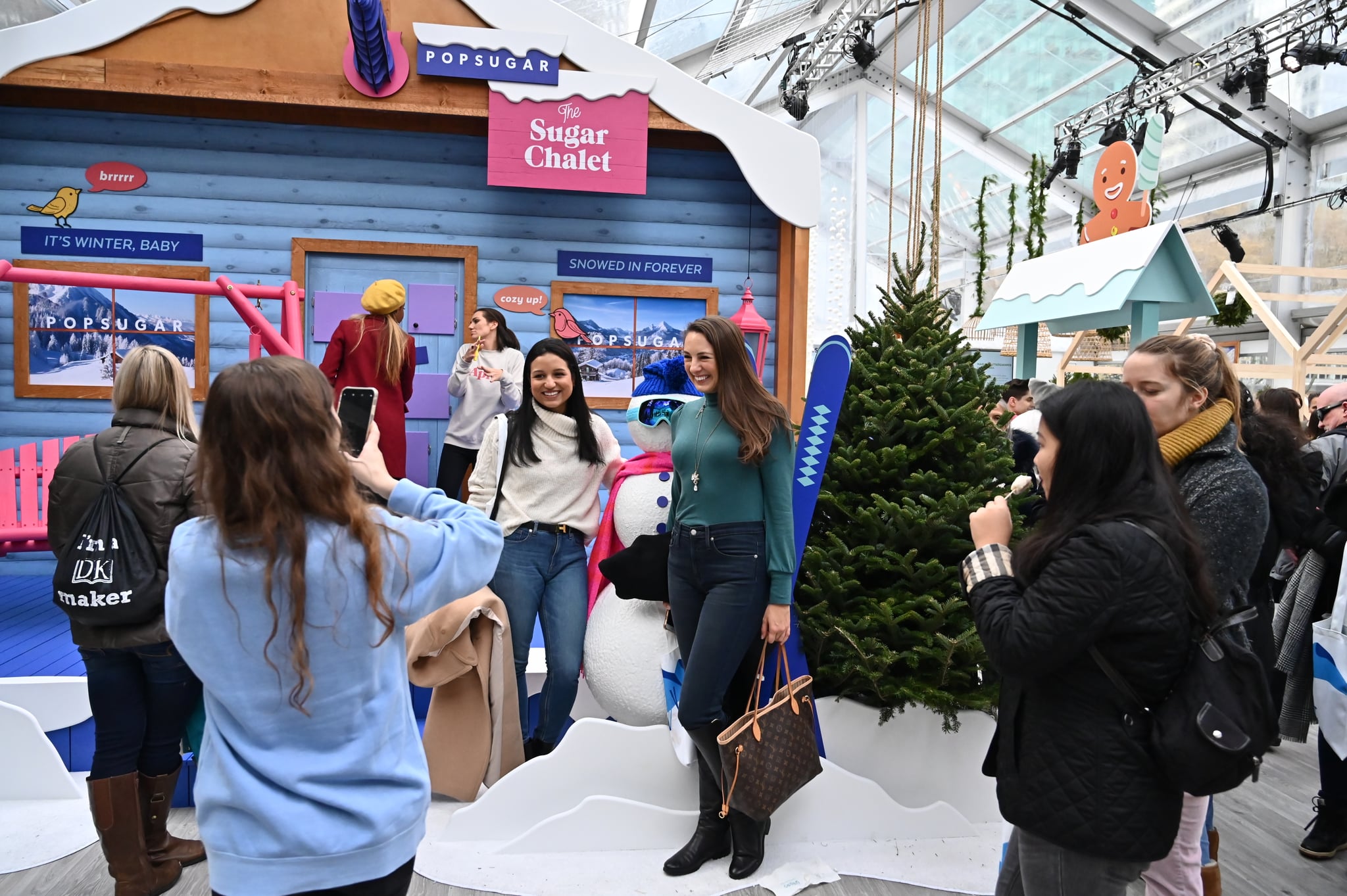 NEW YORK, NEW YORK - NOVEMBER 23:  Guests attend POPSUGAR's first-ever Sugar Chalet Winter Wonderland In Bryant Park on November 23, 2019 in New York City. (Photo by Astrid Stawiarz/Getty Images for POPSUGAR)