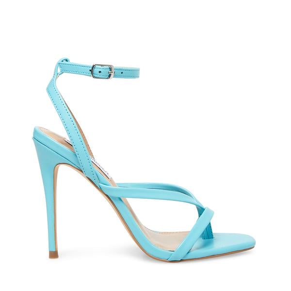 Steve Madden Amada Teal Leather Sandals