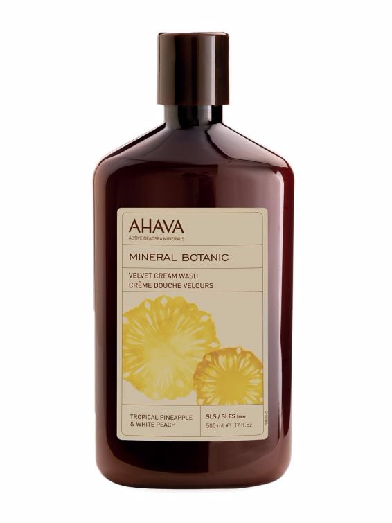 A body cleanser that leaves an amazing scent on your skin after you are done using it.
Ahava Mineral Botanic Cream Wash Tropical Pineapple and White Peach ($38)