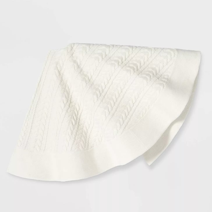 Cable Knit Tree Skirt in Ivory Best Target Christmas Decorations 2020