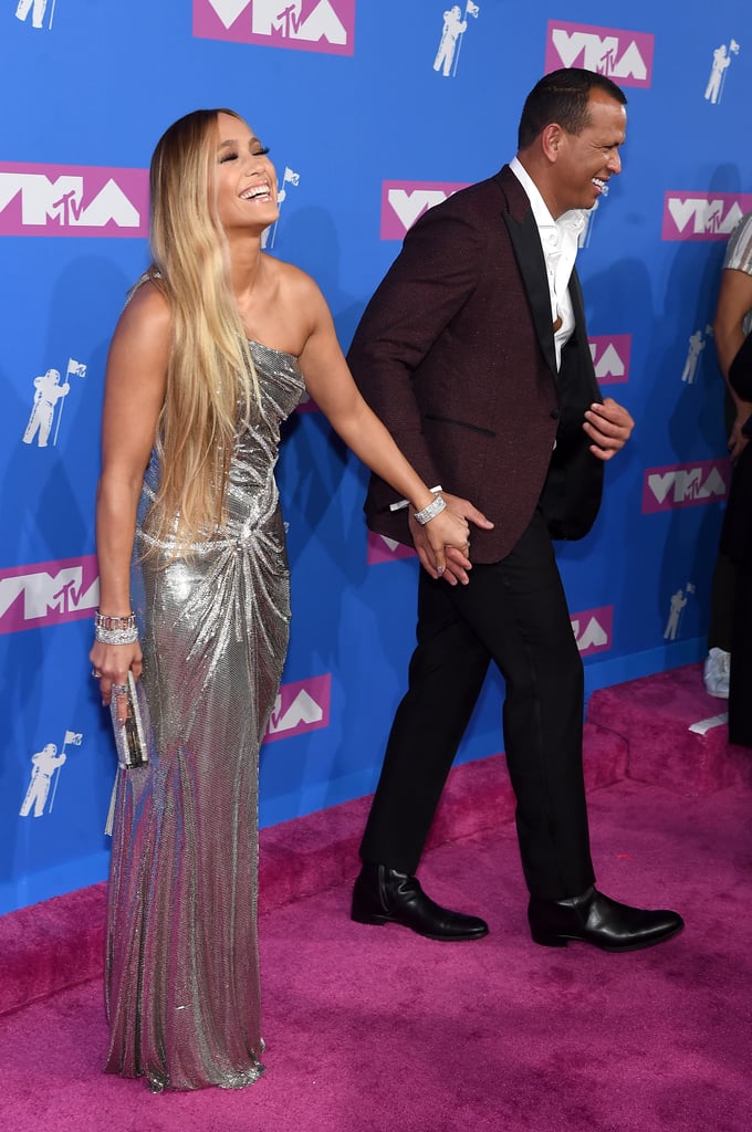 Jennifer Lopez and Alex Rodriguez at the VMAs 2018