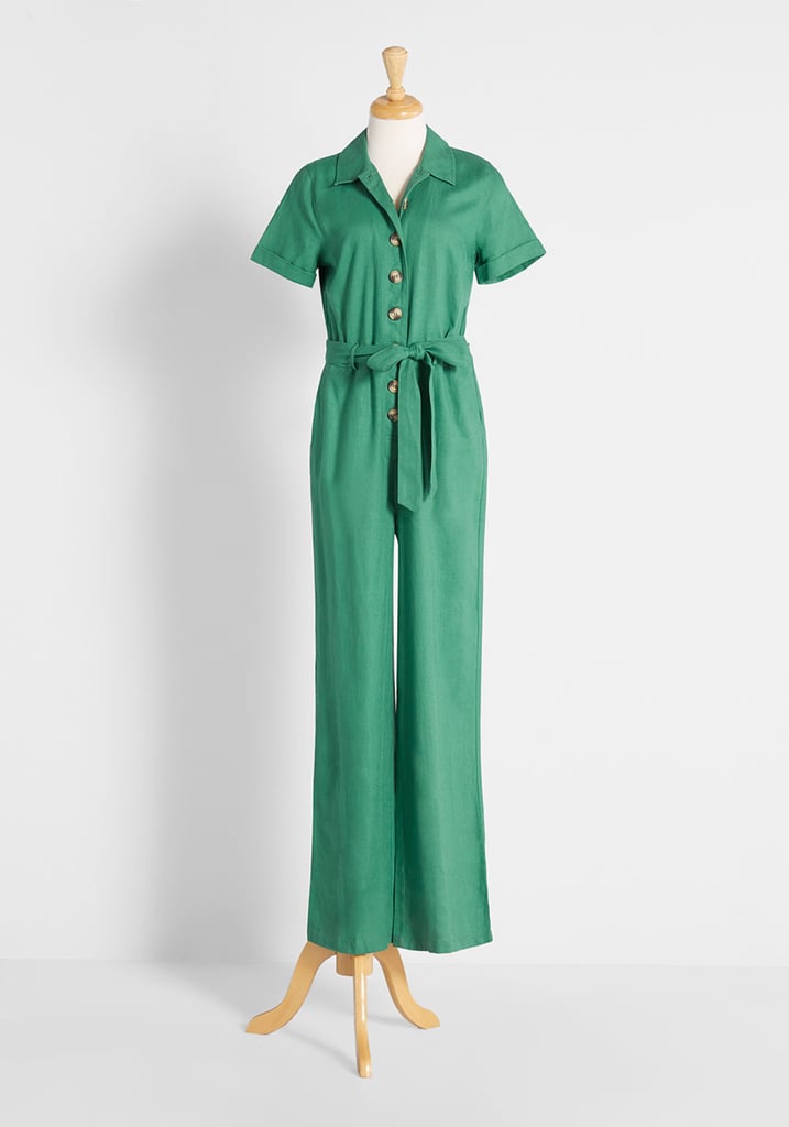 Buttoned Up and Ready to Glow Jumpsuit