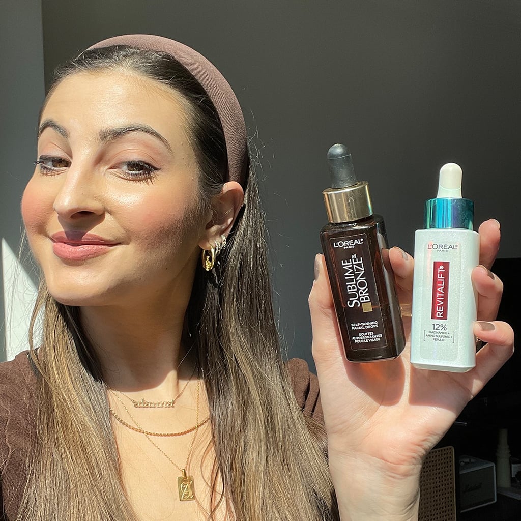 L'Oréal Paris Sublime Bronze Facial Tanning Drops and Revitalift Derm Intensives 12% Dark Spot Serum