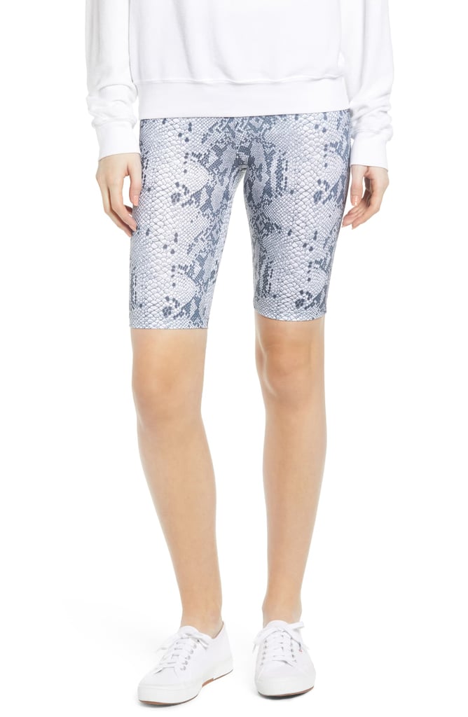 David Lerner Snakeskin Print Bike Shorts